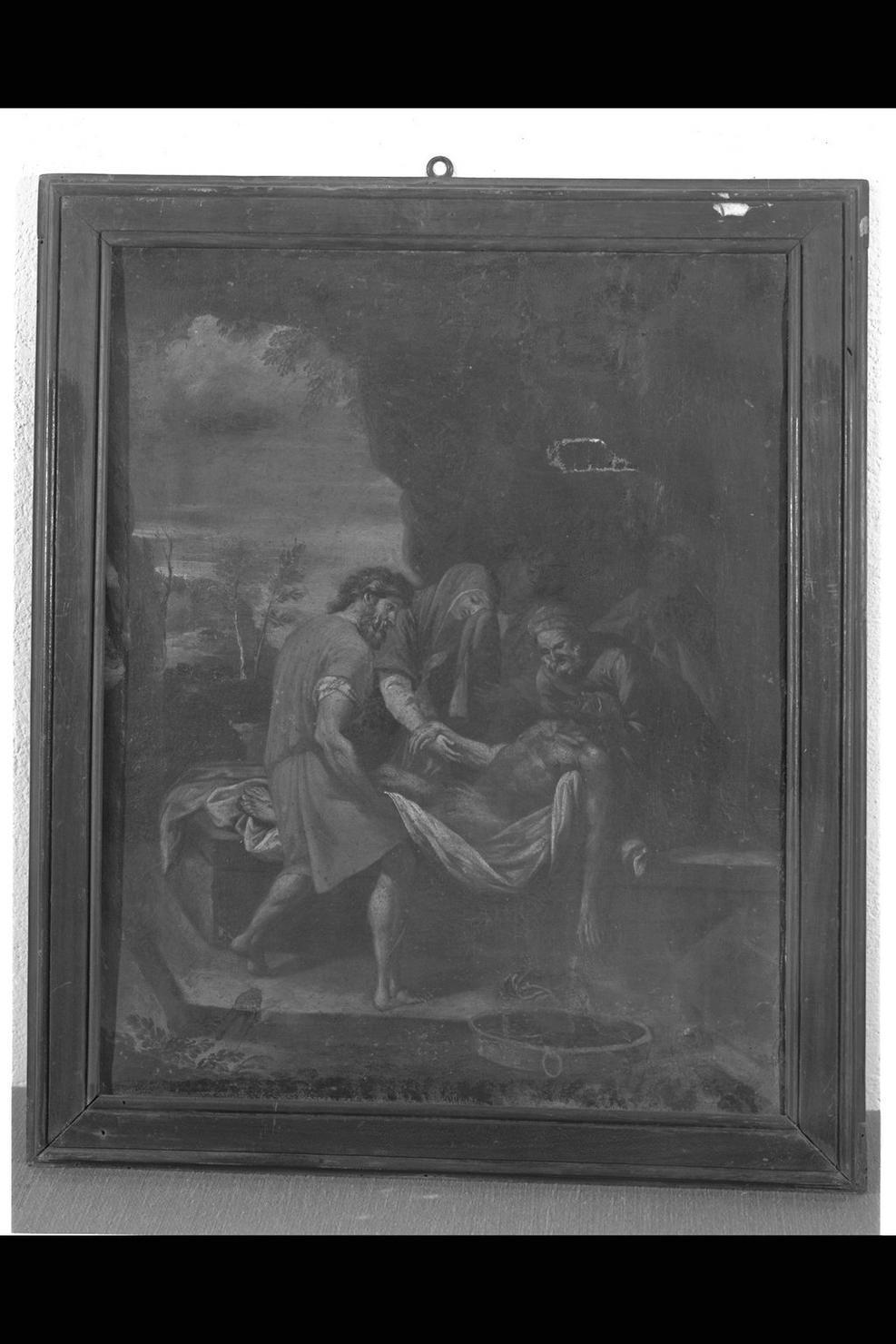 deposizione di Cristo nel sepolcro (dipinto) - ambito marchigiano (fine/inizio secc. XVII/ XVIII)