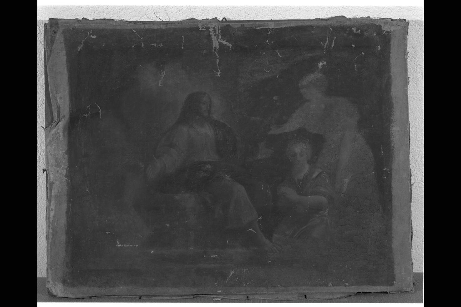 Cristo in casa di Santa Marta e Santa Maria Maddalena (dipinto) - ambito italiano (fine/inizio secc. XVII/ XVIII)