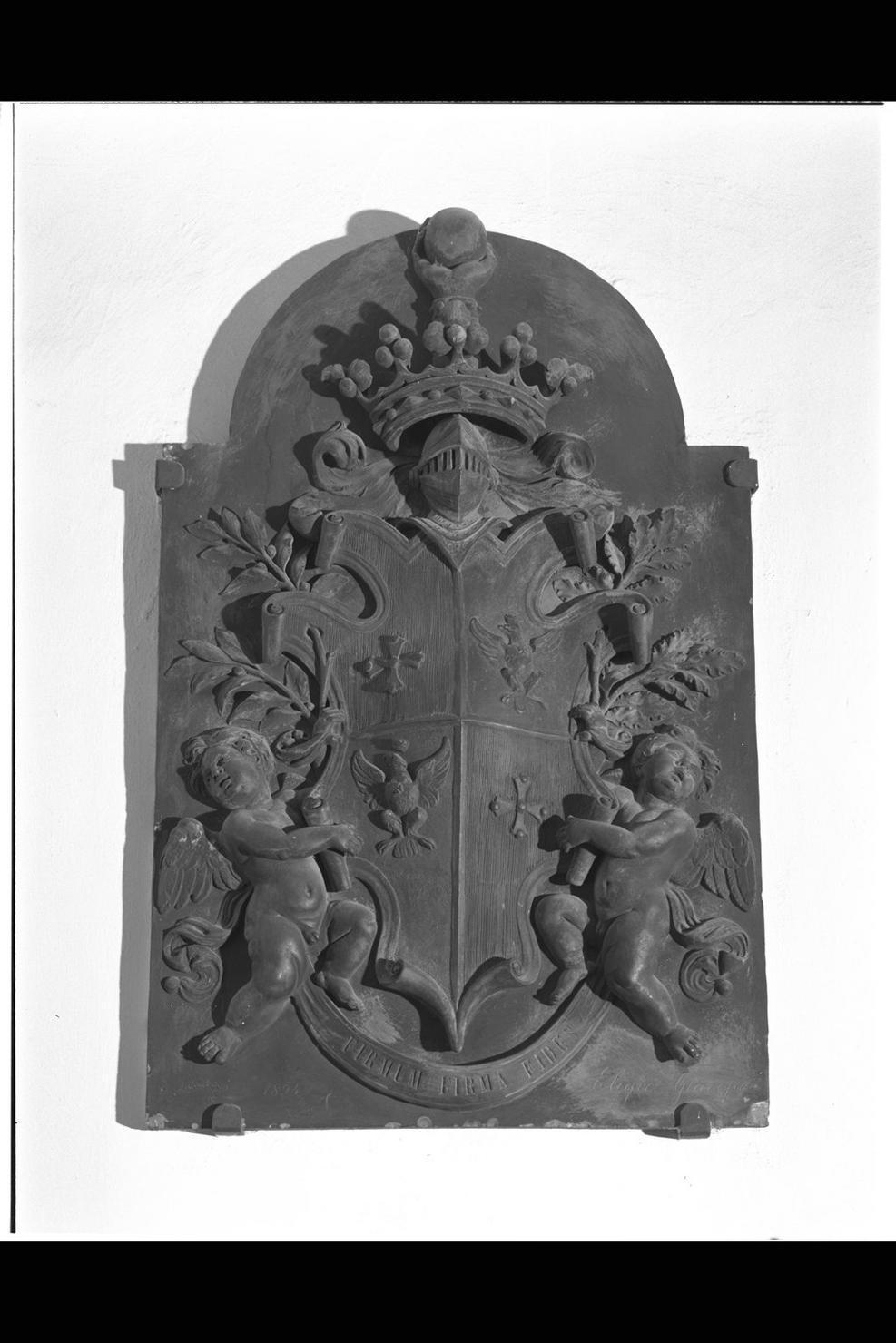 stemma comunale di Fermo (rilievo) di Giacopelli Eligio (sec. XIX)
