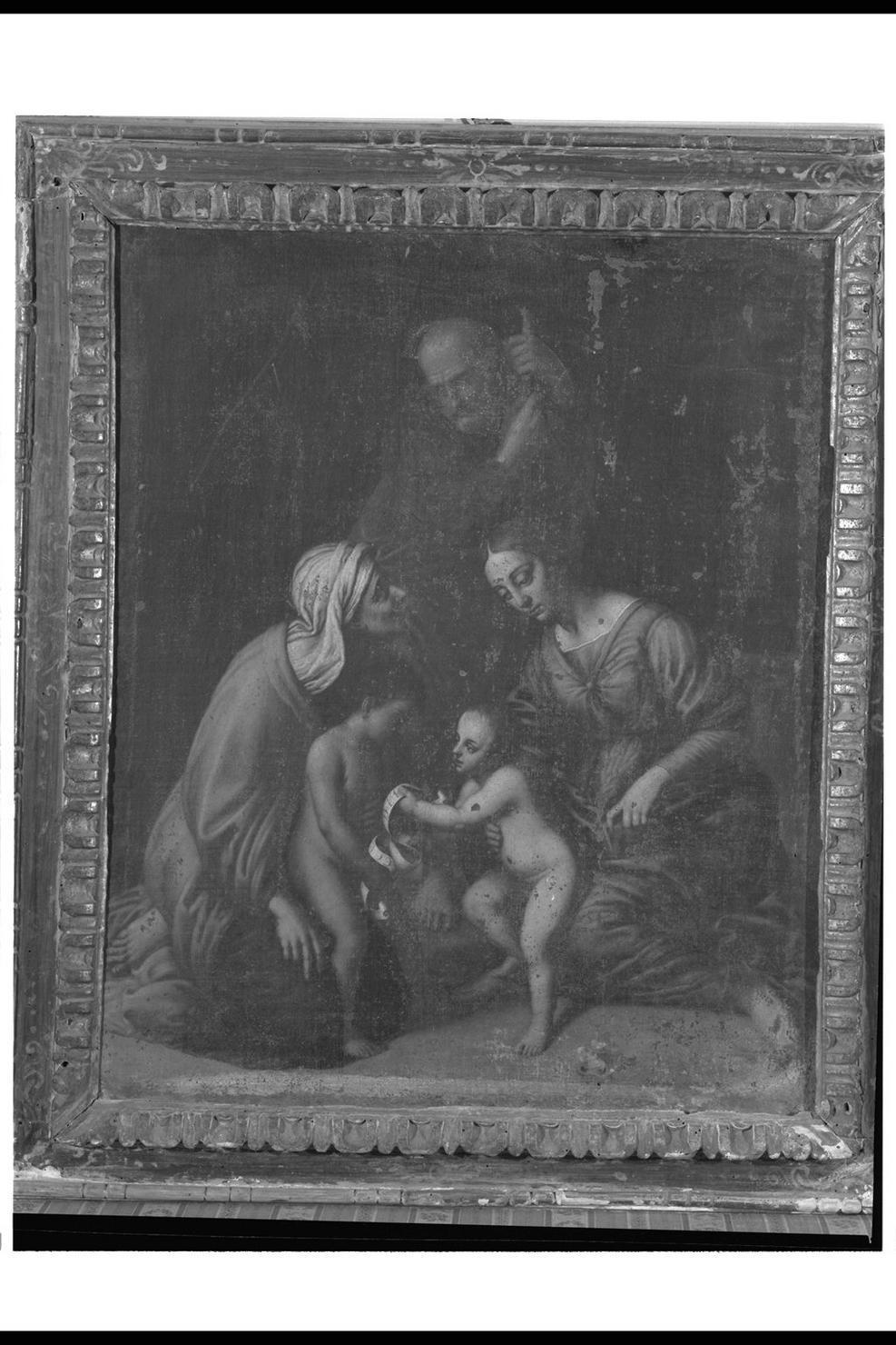 Sacra Famiglia con Sant'Elisabetta e San Giovannino (dipinto) - ambito Italia centrale (sec. XVII)