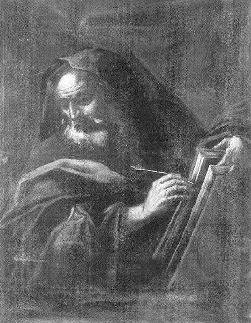 santo evangelista (dipinto) - ambito veneto (fine sec. XVII)