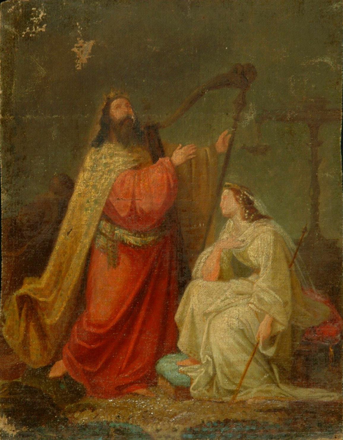 David e Michol (dipinto) di Podesti Francesco (attribuito) (sec. XIX)