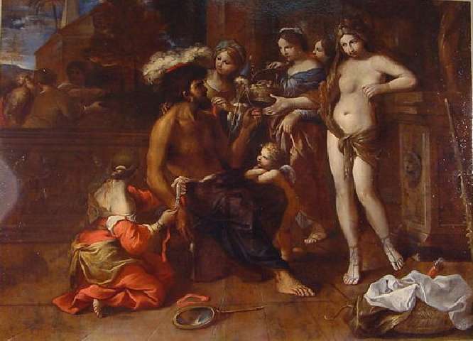 Ercole e Onfale (dipinto) di Peruzzini Giovanni (sec. XVII)