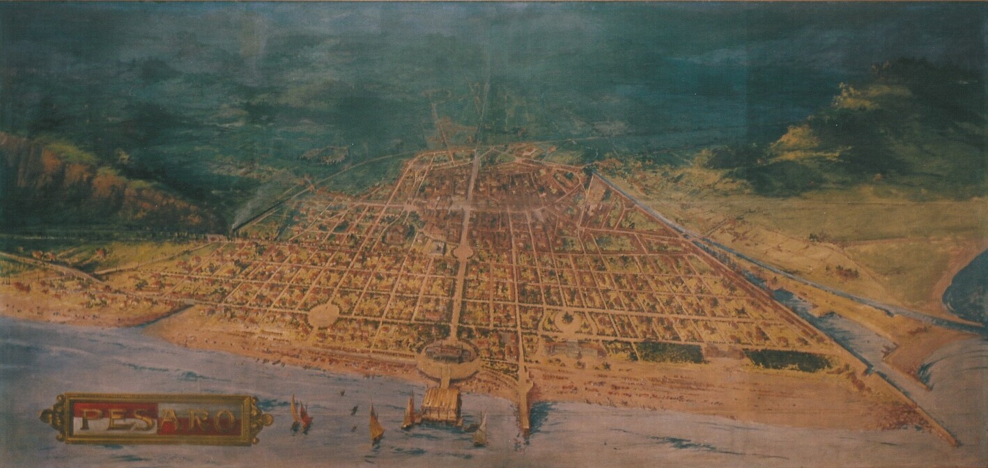 veduta di Pesaro (dipinto) - ambito pesarese (sec. XX)