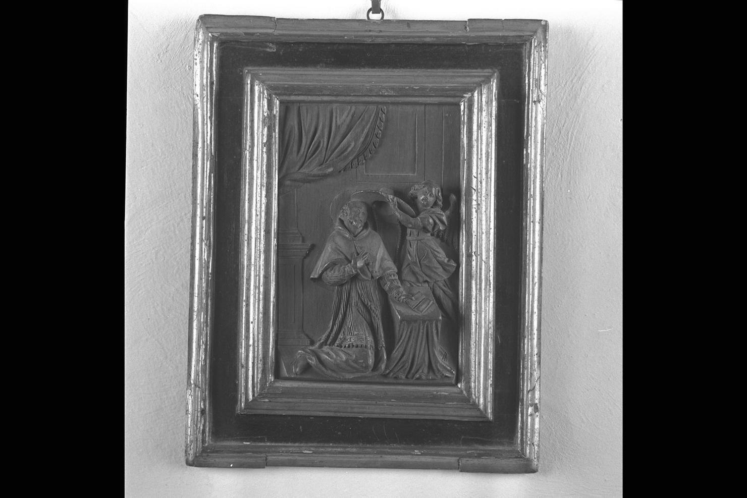 San Girolamo nello studio con un angelo (rilievo) - ambito italiano (sec. XVIII)