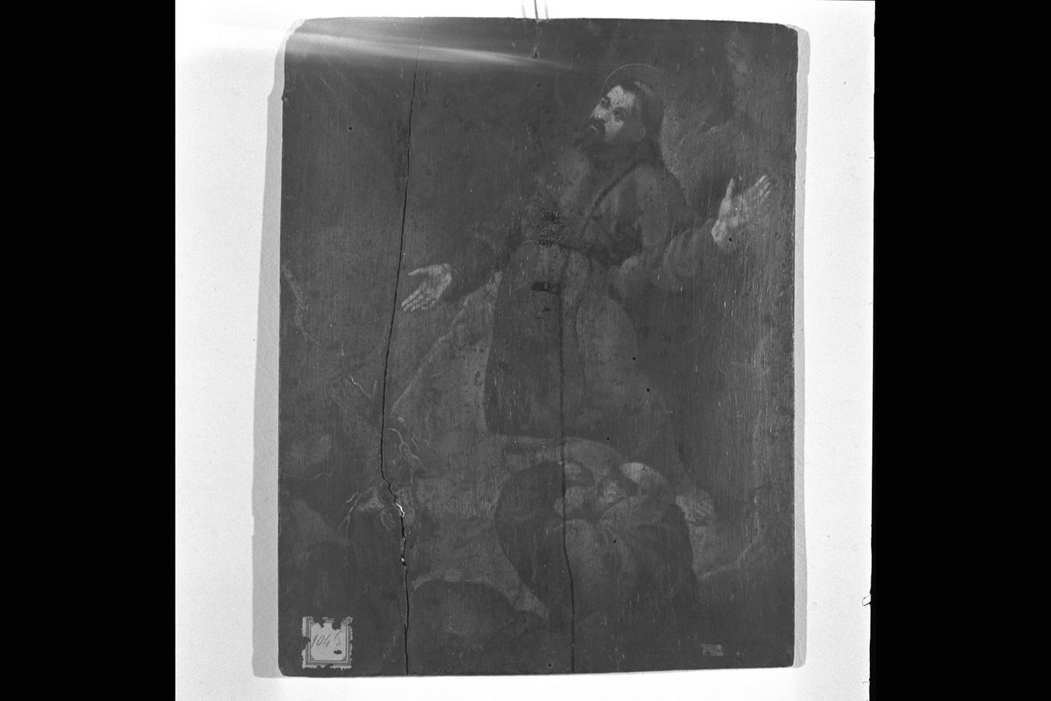 San Francesco d'Assisi riceve le stimmate (dipinto) - ambito marchigiano (seconda metà sec. XVIII)