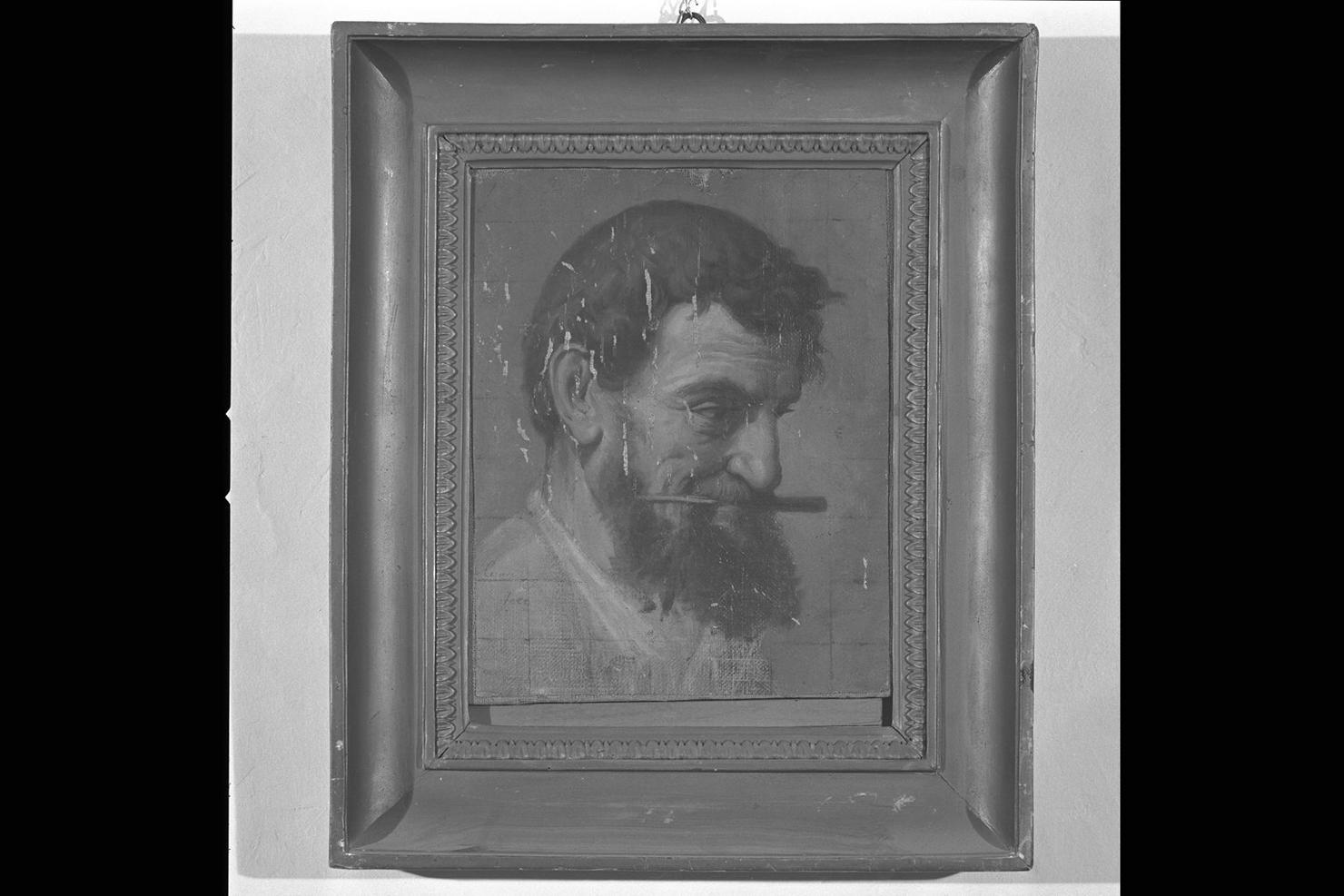 studio di testa maschile (dipinto) di Coghetti Francesco (sec. XIX)