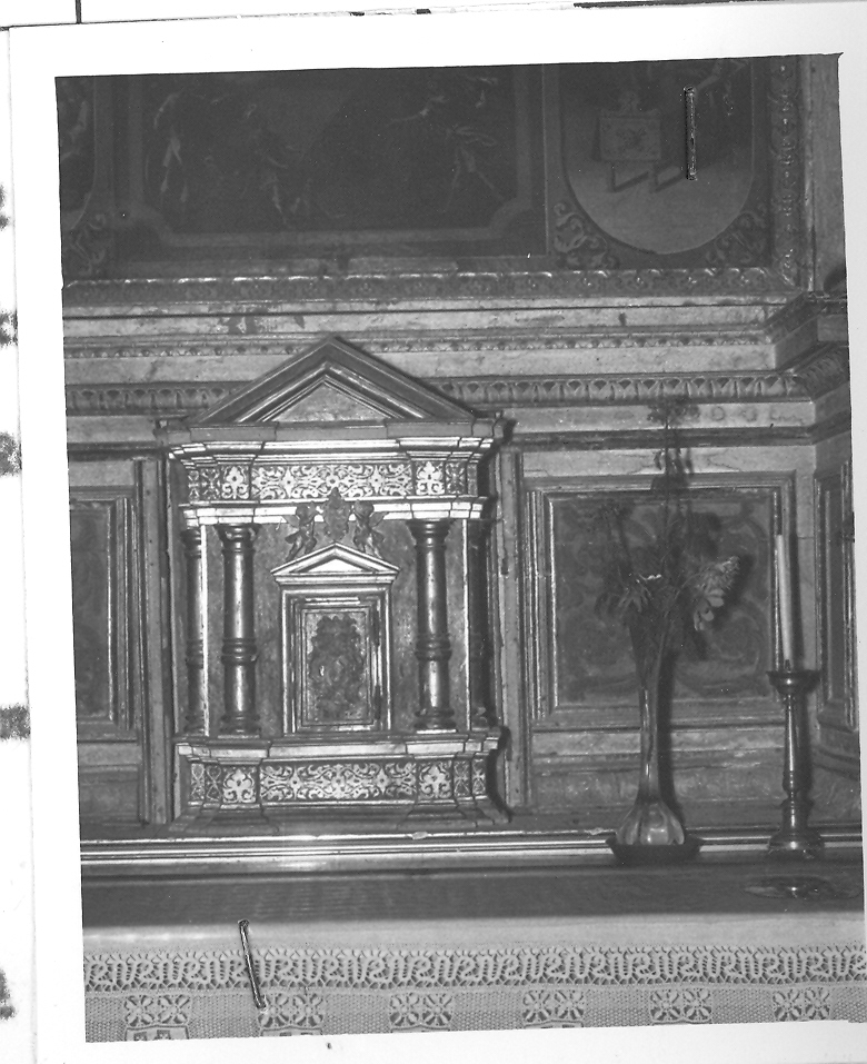 tabernacolo - a frontale architettonico - bottega marchigiana (sec. XVIII)