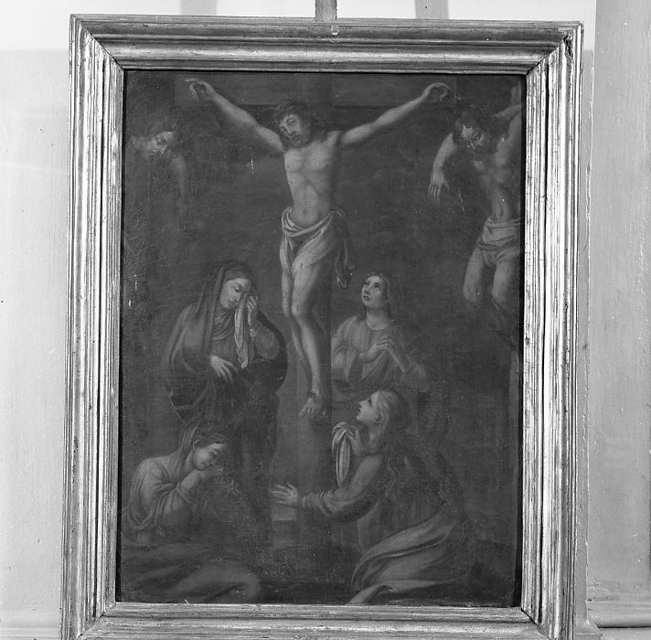 stazione XII: Gesù innalzato e morto in croce (Via Crucis, elemento d'insieme) di Pandolfi Giovanni Giacomo (cerchia) (inizio sec. XVII)