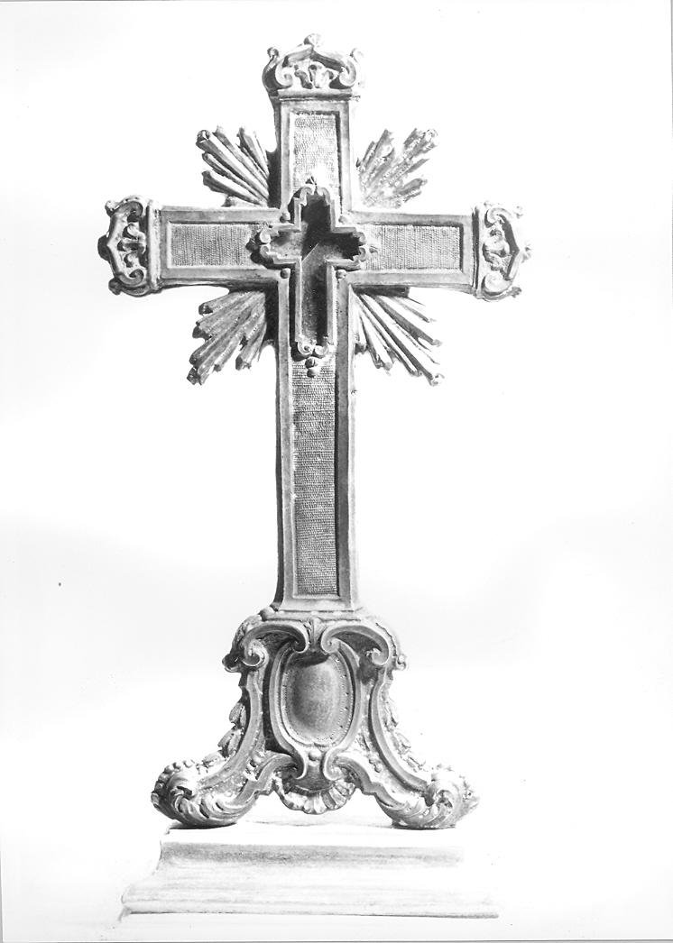reliquiario - a croce - bottega marchigiana (metà sec. XVIII)