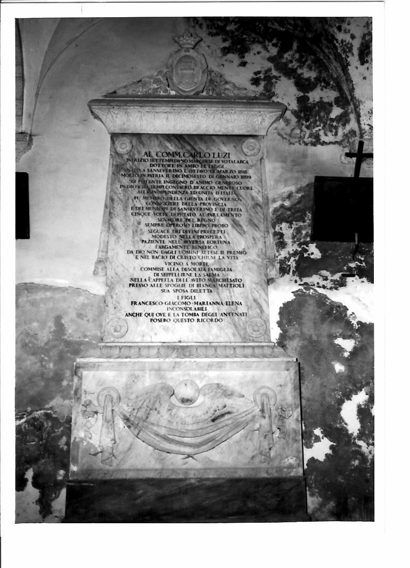 monumento funebre - bottega marchigiana (sec. XIX)