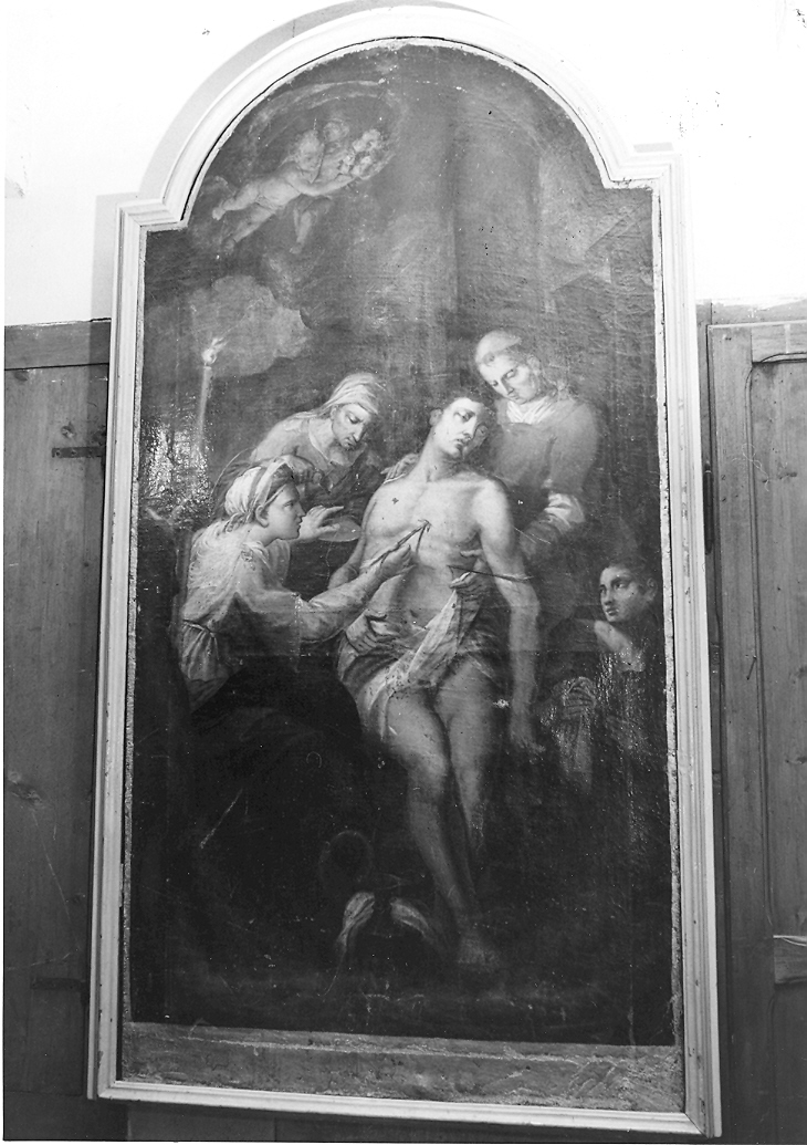 San Sebastiano curato da Irene (dipinto) di Lazzarini Giovanni Andrea (attribuito) (inizio sec. XIX)