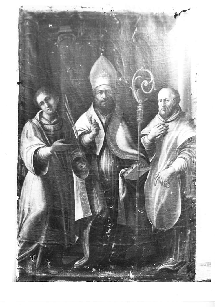 San Barnaba apostolo tra San Lorenzo e Sant'Eusebio (dipinto) di Vincenzini Giuseppe (attribuito) (metà sec. XVIII)