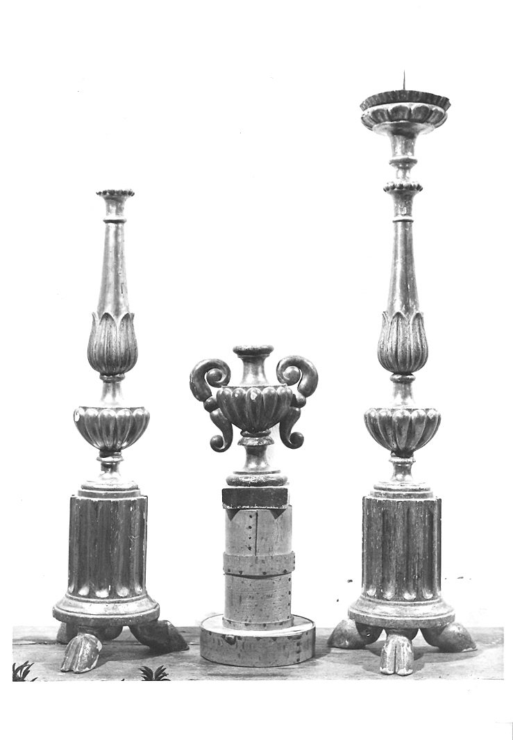 candeliere, serie - bottega marchigiana (prima metà sec. XIX)