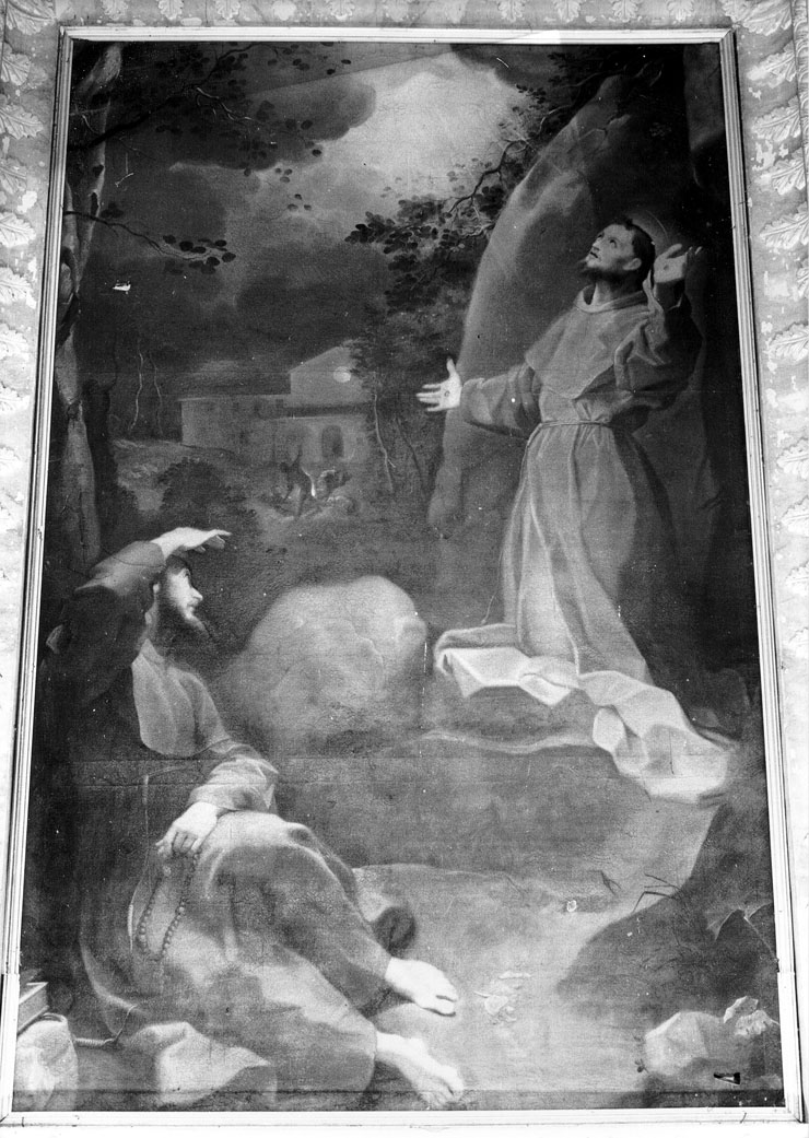 San Francesco d'Assisi riceve le stimmate (dipinto) di Fiori Federico detto Barocci (maniera) (sec. XVII)