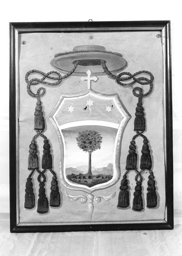 stemma vescovile (dipinto) - ambito marchigiano (fine/inizio secc. XIX/ XX)