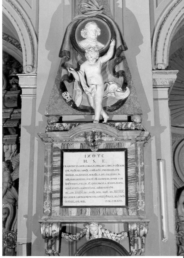busto ritratto di Francesco Cima (monumento funebre) di Mazzanti (fine/inizio secc. XVII/ XVIII)
