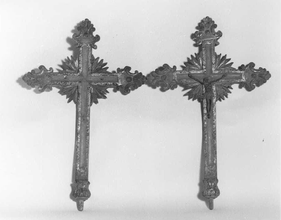 croce processionale, coppia - bottega marchigiana (sec. XVIII)
