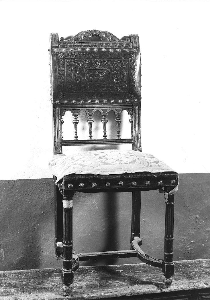 sedia del celebrante - bottega marchigiana, manifattura marchigiana (sec. XIX)