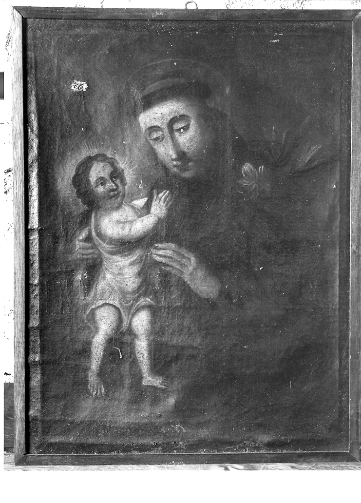 Sant'Antonio da Padova con il bambino (dipinto) - ambito Italia centrale (sec. XVIII)