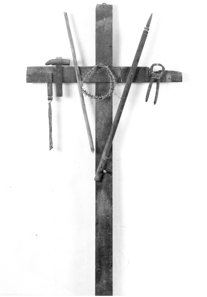 simboli della passione (croce processionale) - bottega marchigiana (sec. XIX)