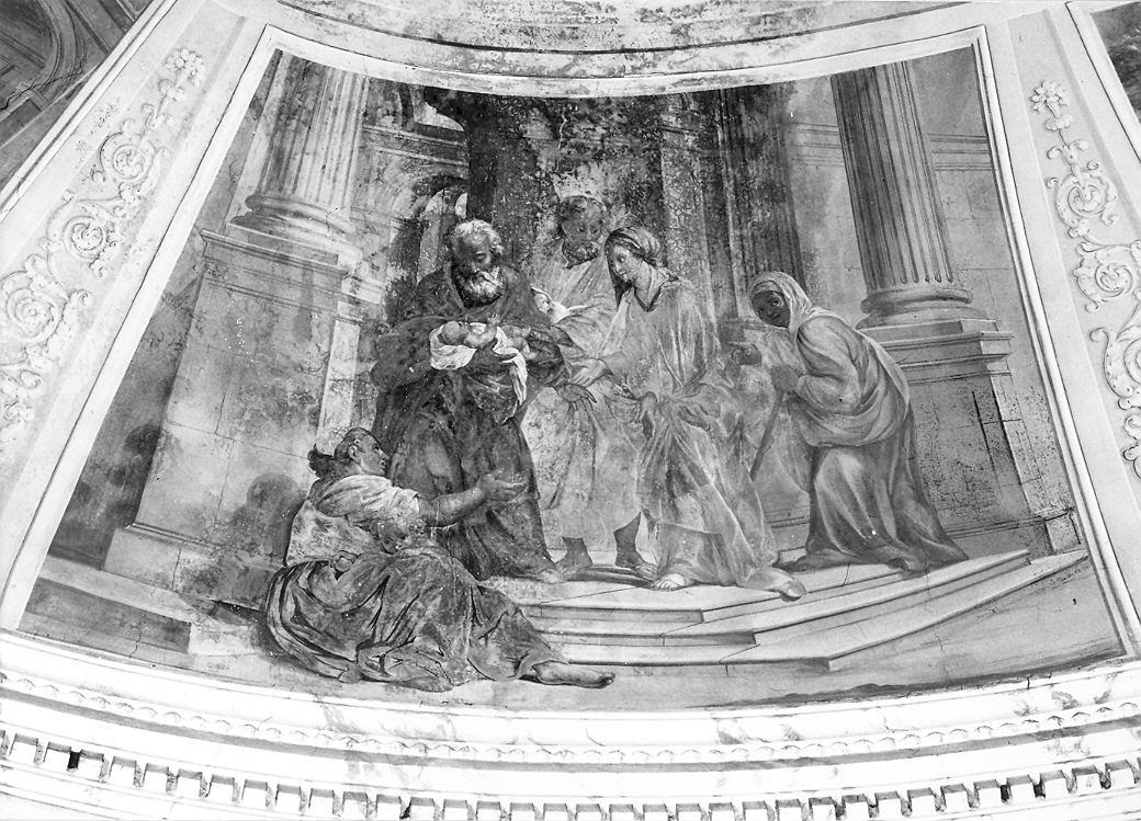 presentazione di Maria Vergine al tempio (dipinto, elemento d'insieme) - ambito marchigiano (sec. XIX)