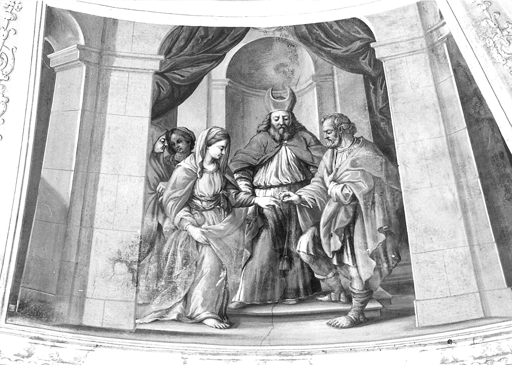 Sposalizio di Maria Vergine (dipinto, elemento d'insieme) - ambito marchigiano (sec. XIX)