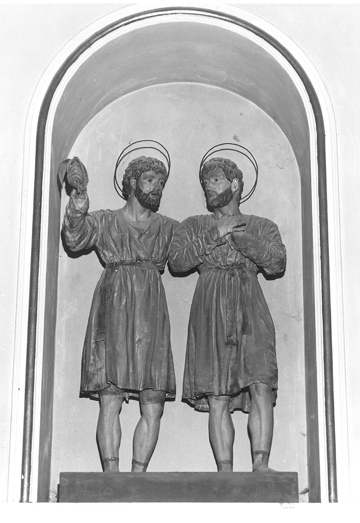 Santi Crispino e Crispiniano (gruppo scultoreo) - bottega marchigiana (metà sec. XIX)
