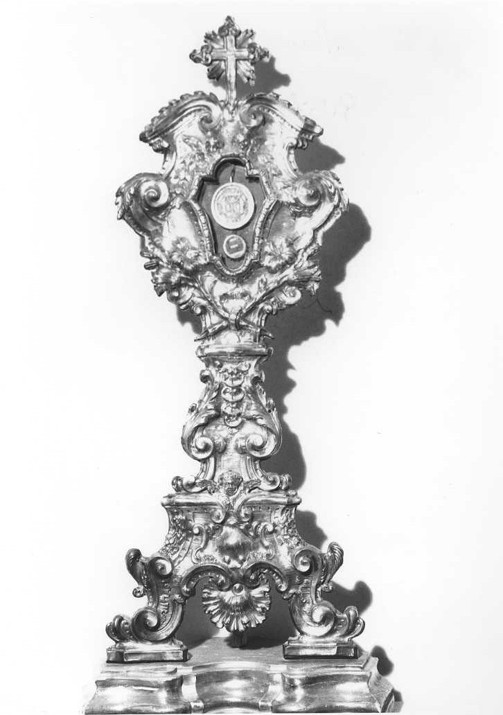 reliquiario, elemento d'insieme - bottega romana (sec. XVIII)