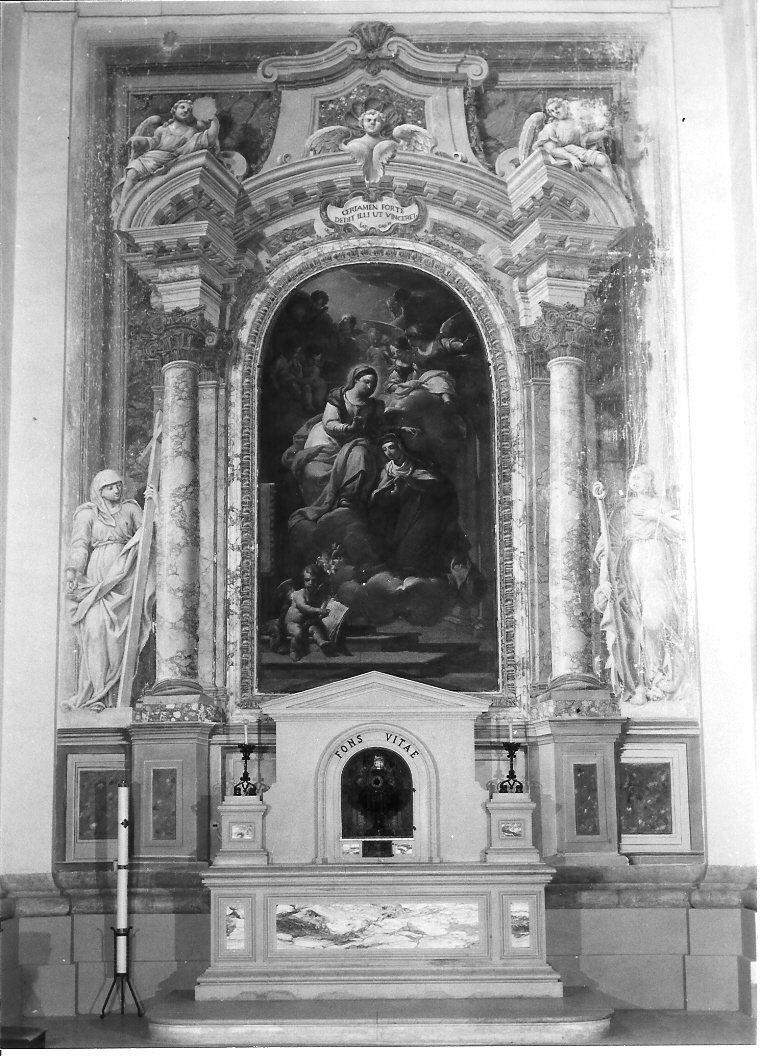 Santa Maria Maddalena dei Pazzi riceve il velo dalla Madonna (dipinto) di Palazzetti Filippo (sec. XVIII)