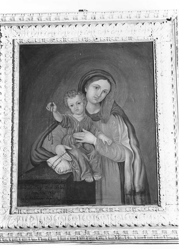 Madonna con Bambino (dipinto) di Galmieri Paolo (sec. XIX)