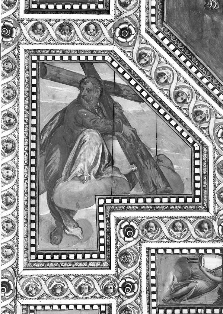 Sant'Andrea Apostolo (lacunare, elemento d'insieme) di Costa Andrea, Rizzo Antonio, Gattucci Tommaso, Zappetta Giacomo (sec. XVII)