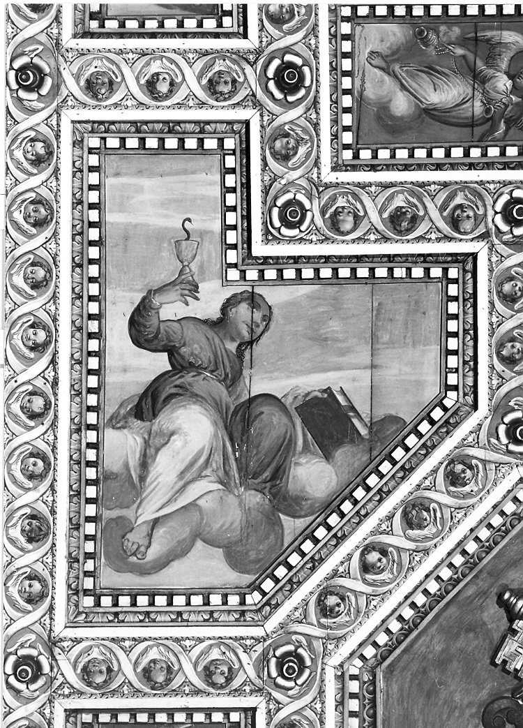 San Giovanni Apostolo (lacunare, elemento d'insieme) di Costa Andrea, Rizzo Antonio, Gattucci Tommaso, Zappetta Giacomo (sec. XVII)