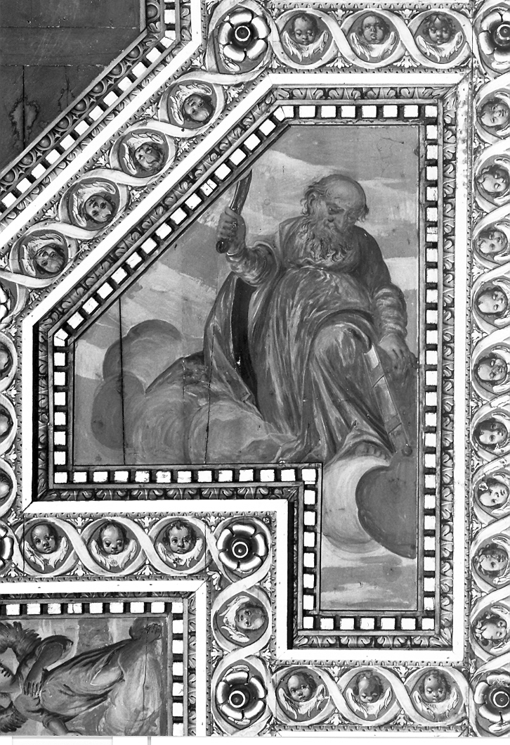 San Bartolomeo Apostolo (lacunare, elemento d'insieme) di Costa Andrea, Rizzo Antonio, Gattucci Tommaso, Zappetta Giacomo (sec. XVII)