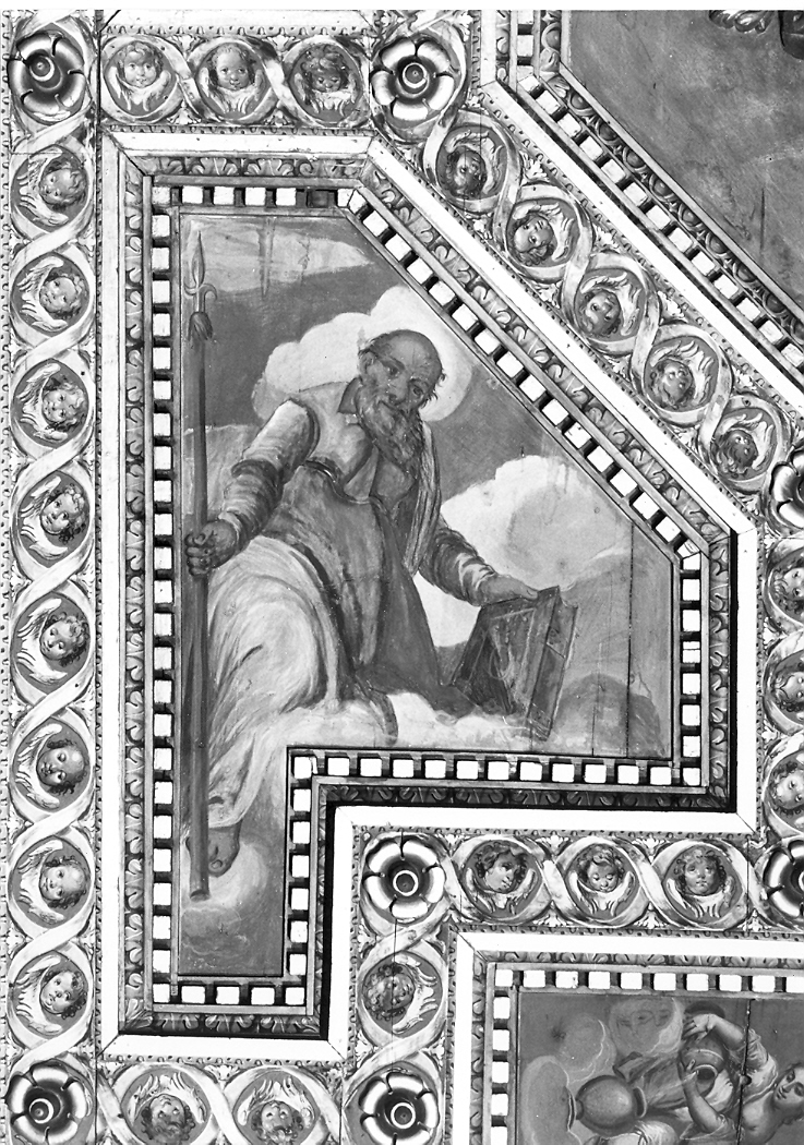 San Matteo Apostolo (lacunare, elemento d'insieme) di Costa Andrea, Rizzo Antonio, Gattucci Tommaso, Zappetta Giacomo (sec. XVII)