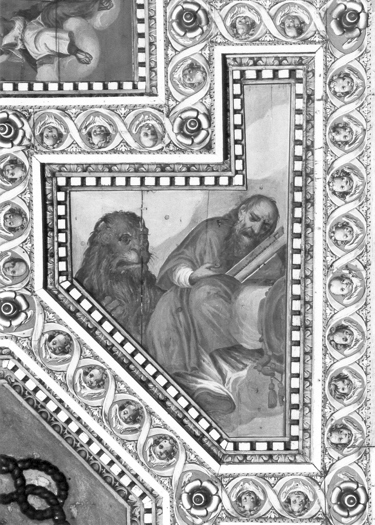 San Gerolamo (lacunare, elemento d'insieme) di Costa Andrea, Rizzo Antonio, Gattucci Tommaso, Zappetta Giacomo (sec. XVII)