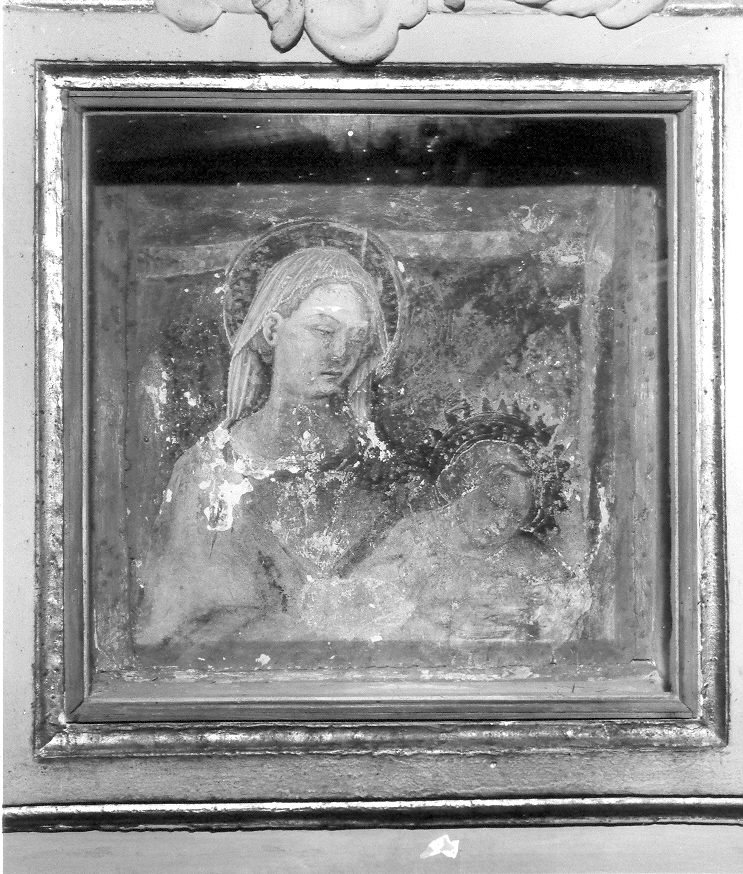 Madonna con Bambino (dipinto, frammento) - ambito marchigiano (sec. XIV)