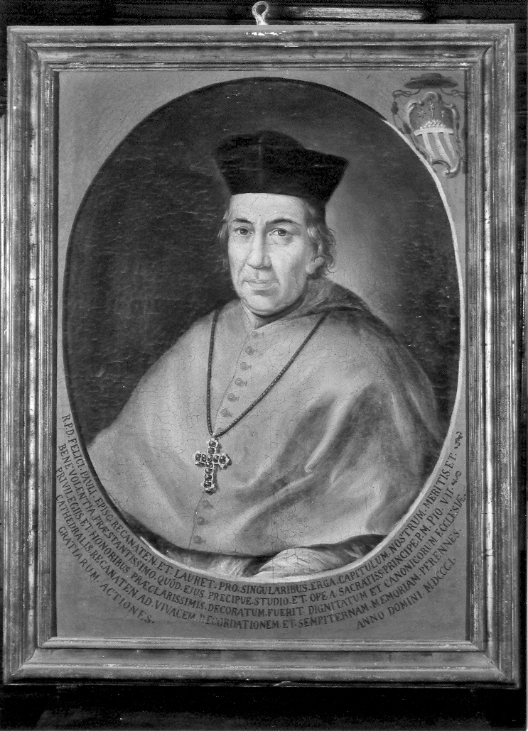 ritratto del vescovo Felice Paoli (dipinto) - ambito marchigiano (sec. XIX)