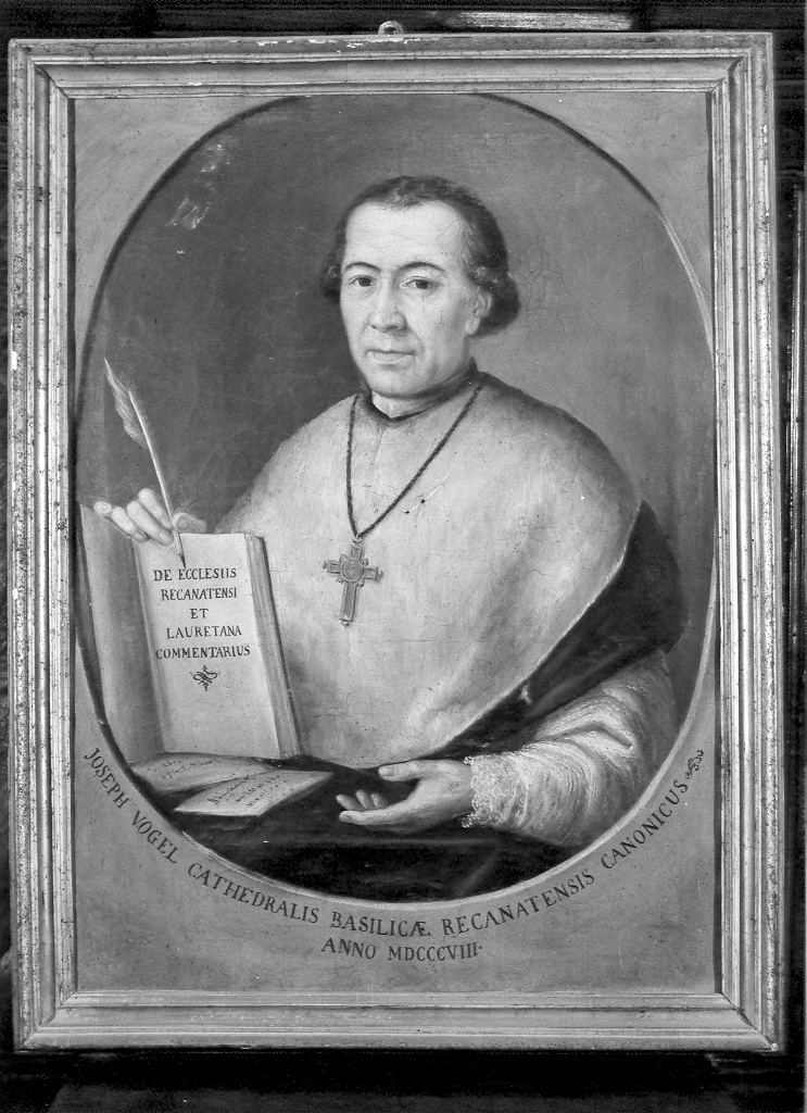 ritratto del canonico Giuseppe Antonio Vogel (dipinto) - ambito marchigiano (sec. XIX)