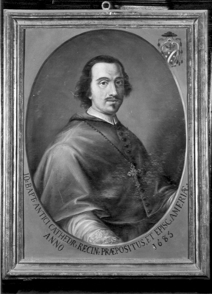 ritratto del vescovo Giovan Battista Antici (dipinto) - ambito marchigiano (sec. XIX)