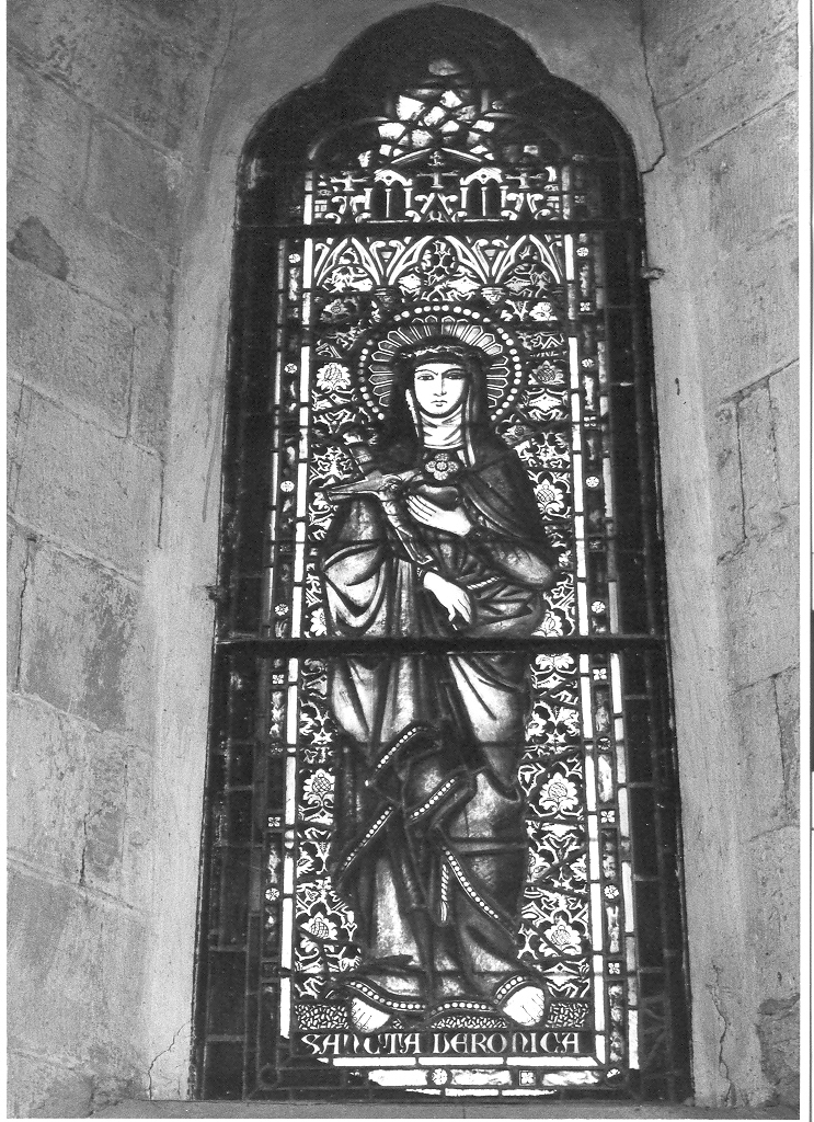 Santa Veronica Giuliani (vetrata, elemento d'insieme) di Mossmeyer Francesco (sec. XX)