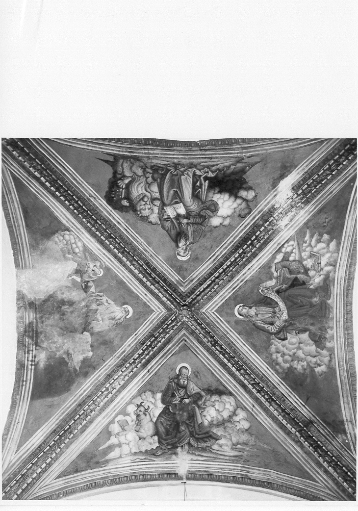 San Marco Evangelista (dipinto, elemento d'insieme) di Genga Girolamo (attribuito) (fine/inizio secc. XV/ XVI)