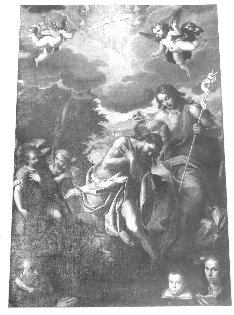battesimo di Cristo (dipinto) di Ridolfi Claudio (attribuito) (sec. XVII)