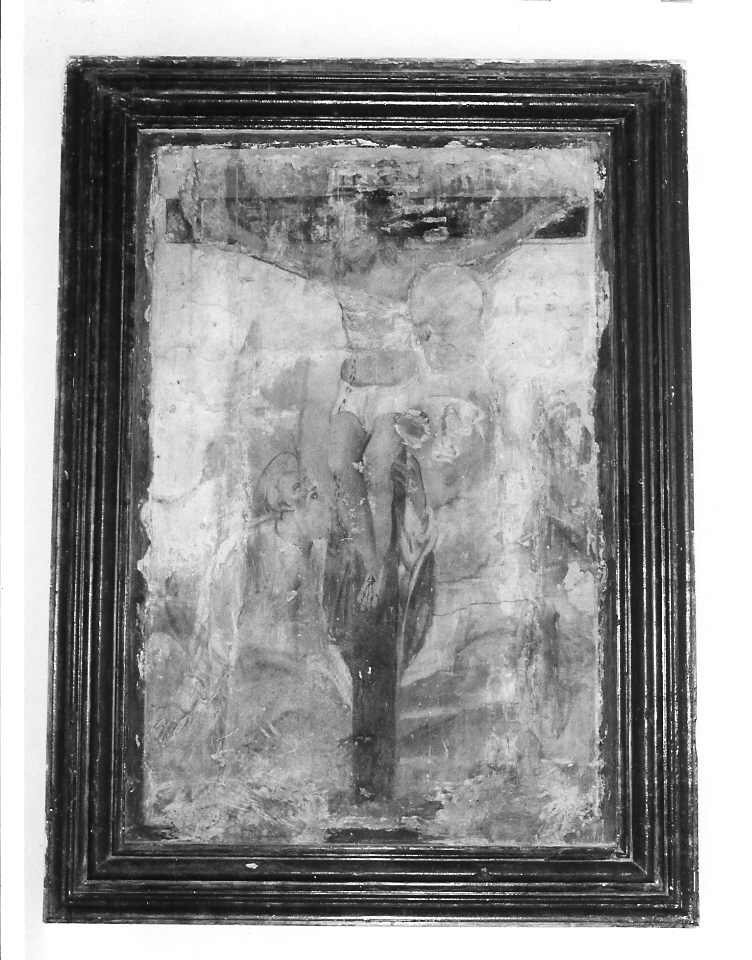 crocifissione di Cristo con Sant'Andrea Apostolo e Sant'Ubaldo (dipinto) - ambito umbro (prima metà sec. XVI)