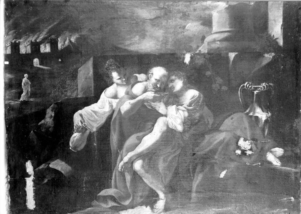 Lot e le figlie (dipinto) di Trasi Ludovico (scuola) (sec. XVII)