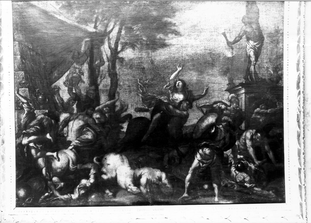 Erito rapisce Ippodamia (dipinto) di Castello Valerio (attribuito) (metà sec. XVII)