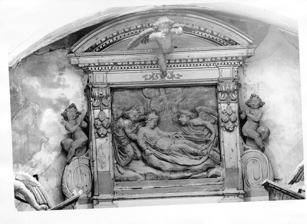 trasporto delle spoglie di Santa Caterina (rilievo) - bottega marchigiana (sec. XVII)