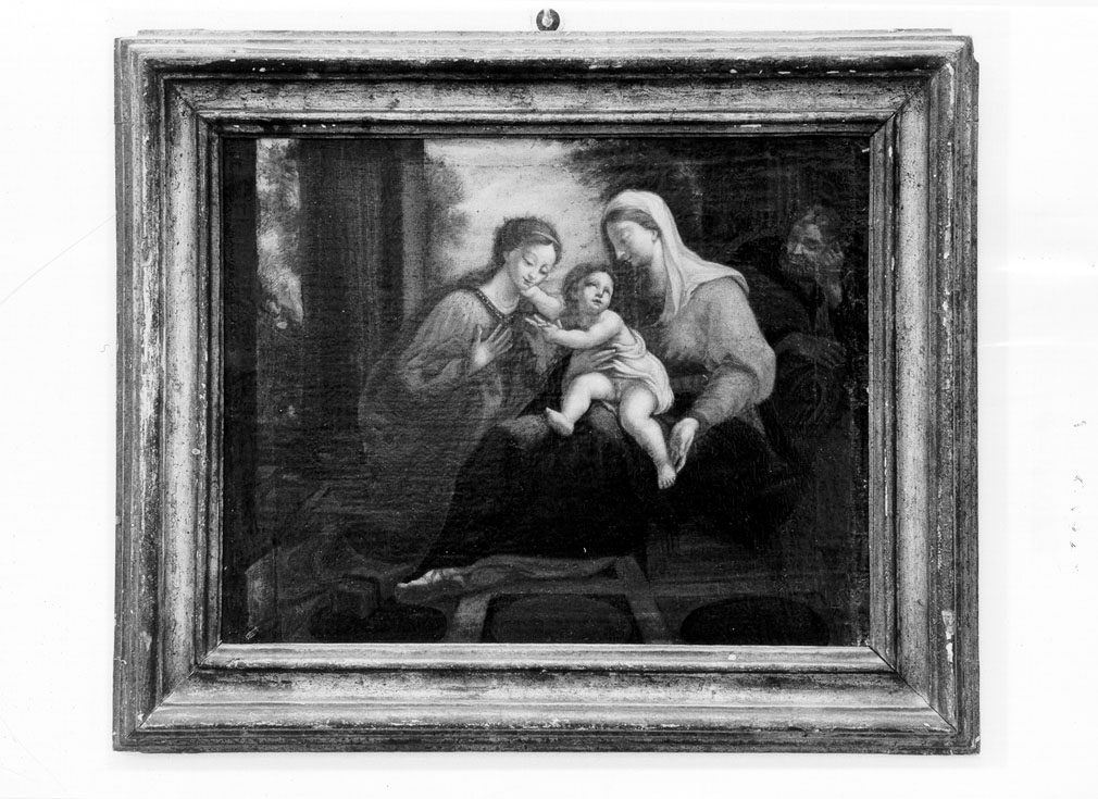 Madonna con Bambino con Santa Caterina e San Giuseppe (dipinto) - ambito bolognese (sec. XVII)