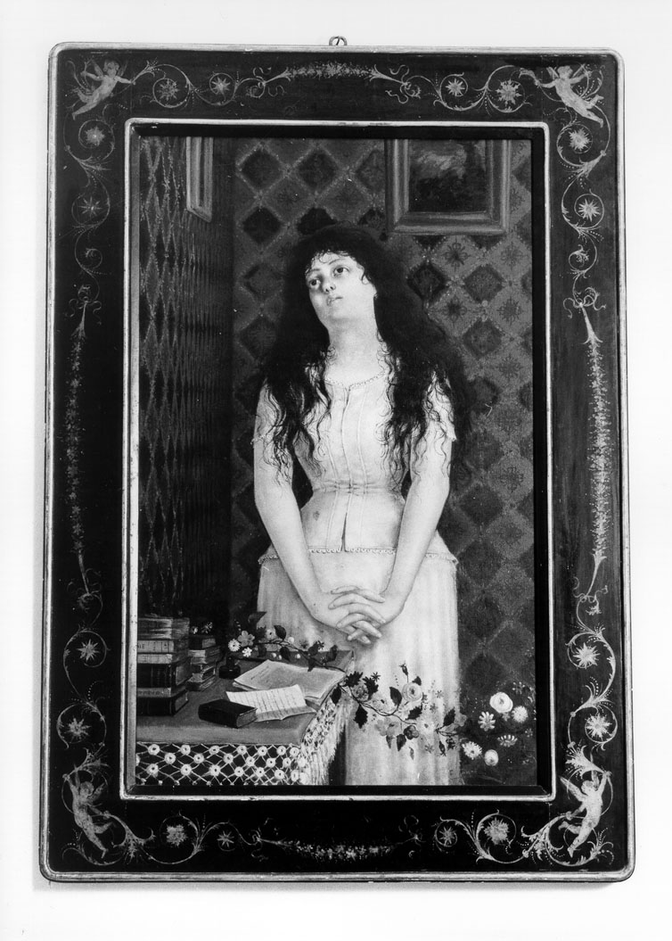 ritratto di donna (dipinto) di Mancini Enrico (fine/inizio secc. XIX/ XX)