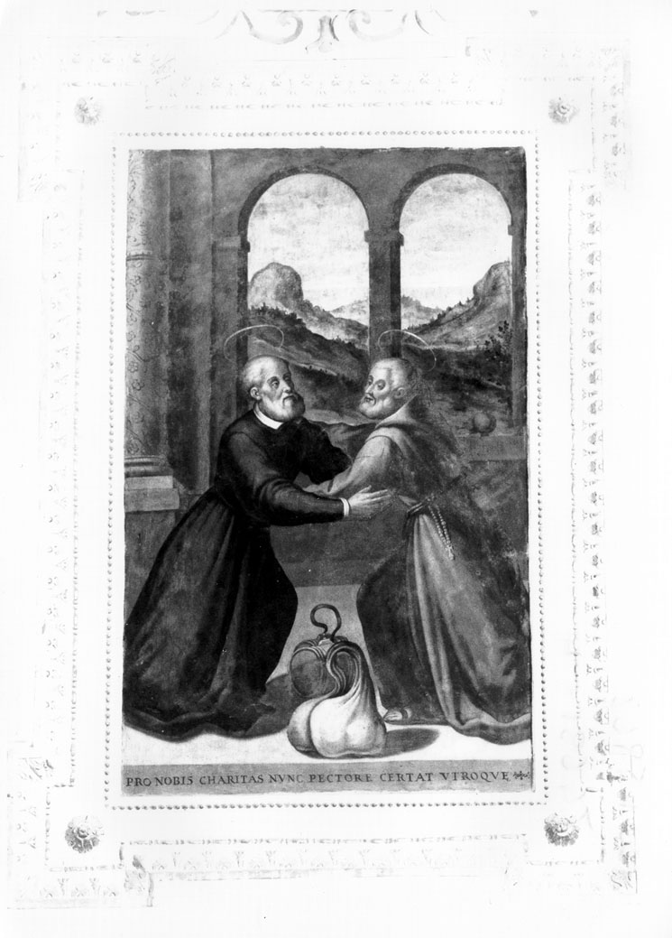 San Filippo Neri e San Felice da Cantalice (dipinto) di Malpiedi Domenico (sec. XVII)